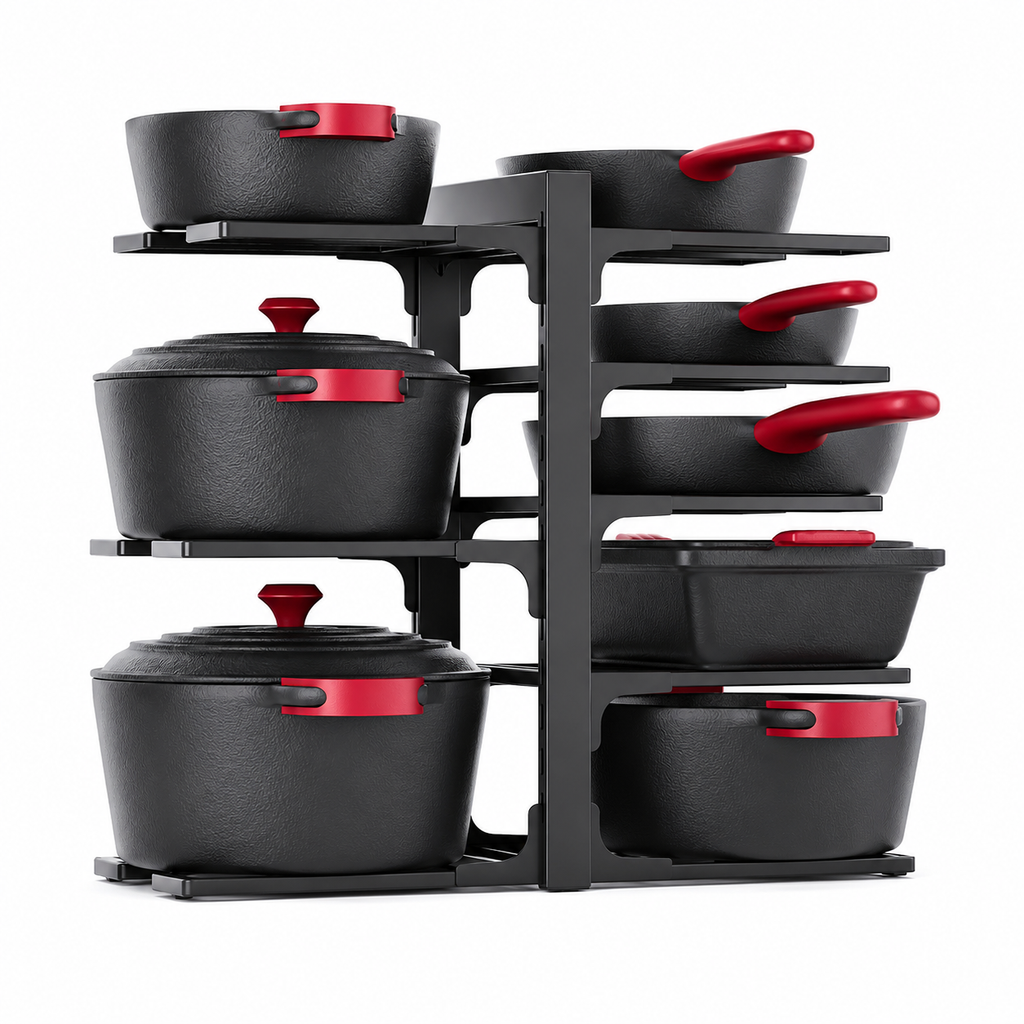 8-Tier Heavy Duty Pots and Pans Organizer
