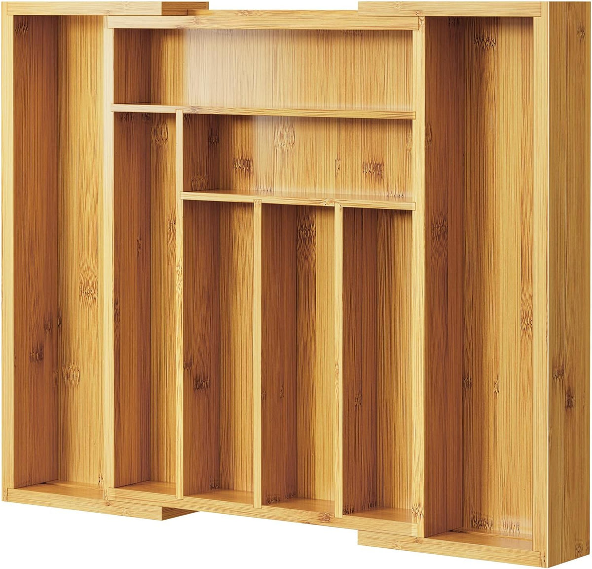 Bamboo Expandable Silverware Drawer Organizer