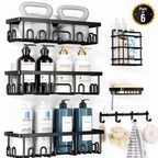 6-Pack Bathroom Organizers and Storage Shelves