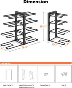 8-Tier Heavy Duty Pots and Pans Organizer