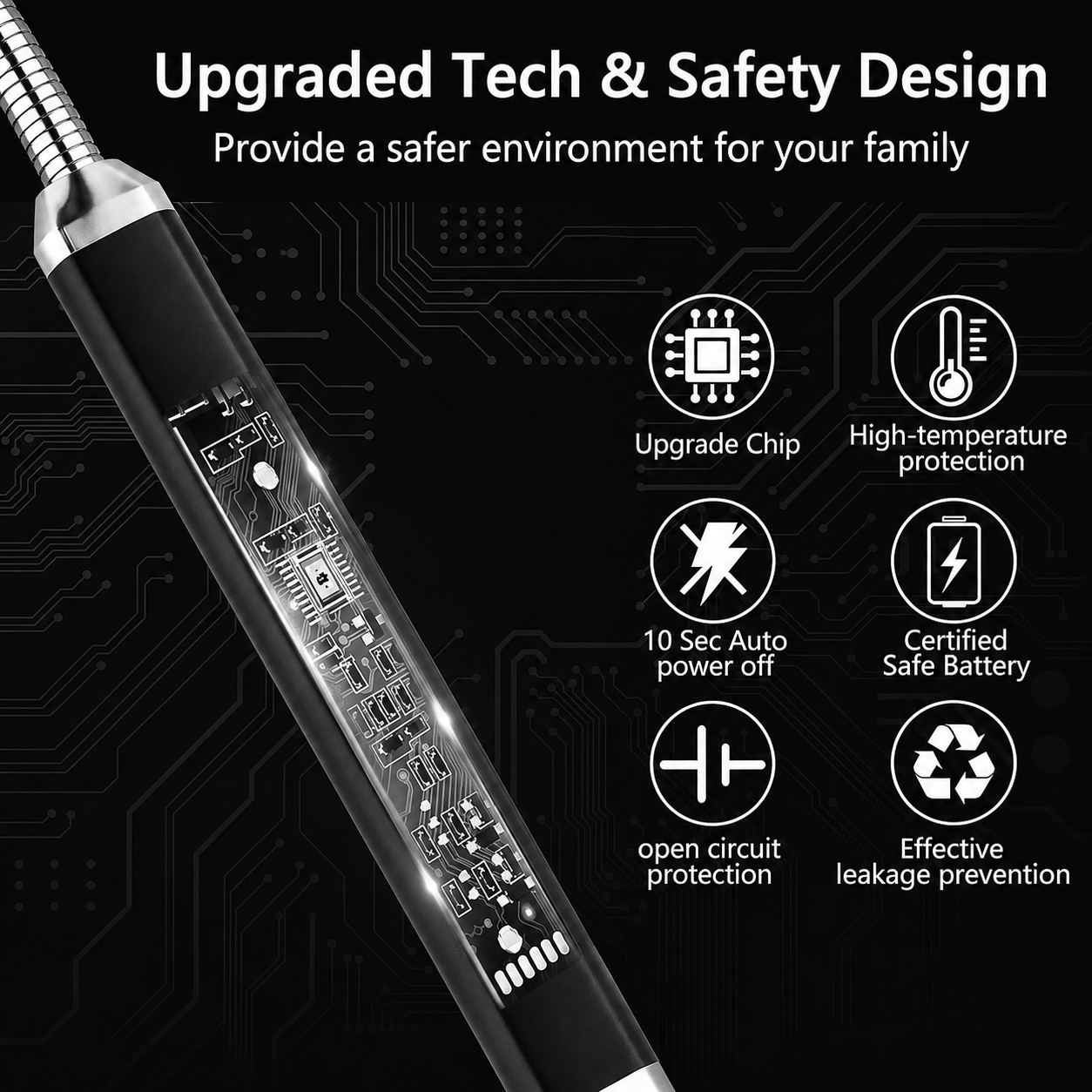 Electric Rechargeable Windproof Candle Lighter