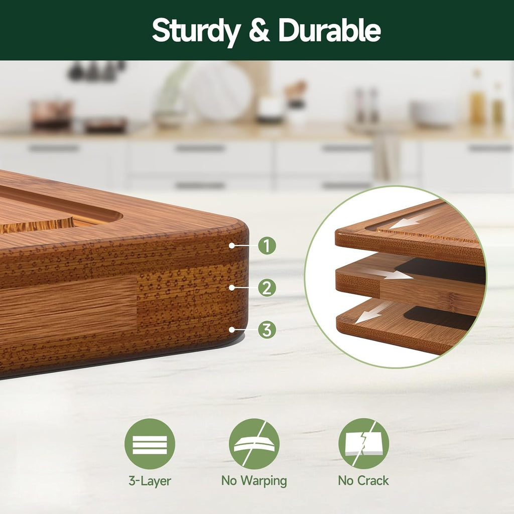 3-Piece Crack-Resistant Wood Cutting Boards