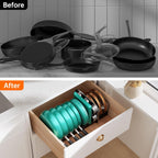 Expandable Pot Pan Lid Cabinet Organizers