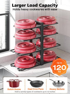8-Tier Heavy Duty Pots and Pans Organizer