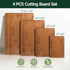 3-Piece Crack-Resistant Wood Cutting Boards