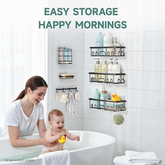 6-Pack Bathroom Organizers and Storage Shelves