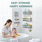 6-Pack Bathroom Organizers and Storage Shelves