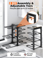 8-Tier Heavy Duty Pots and Pans Organizer