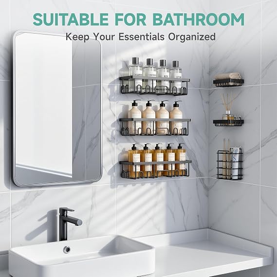 6-Pack Bathroom Organizers and Storage Shelves