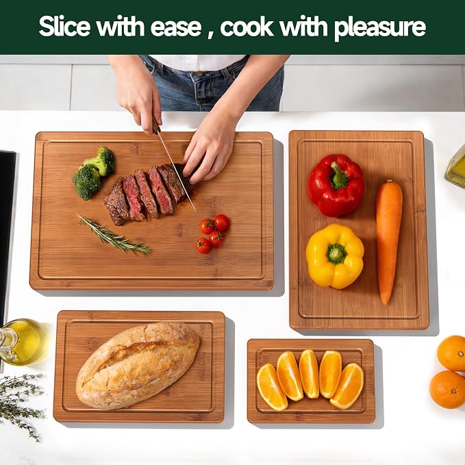 3-Piece Crack-Resistant Wood Cutting Boards