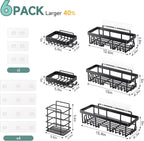 6-Pack Bathroom Organizers and Storage Shelves