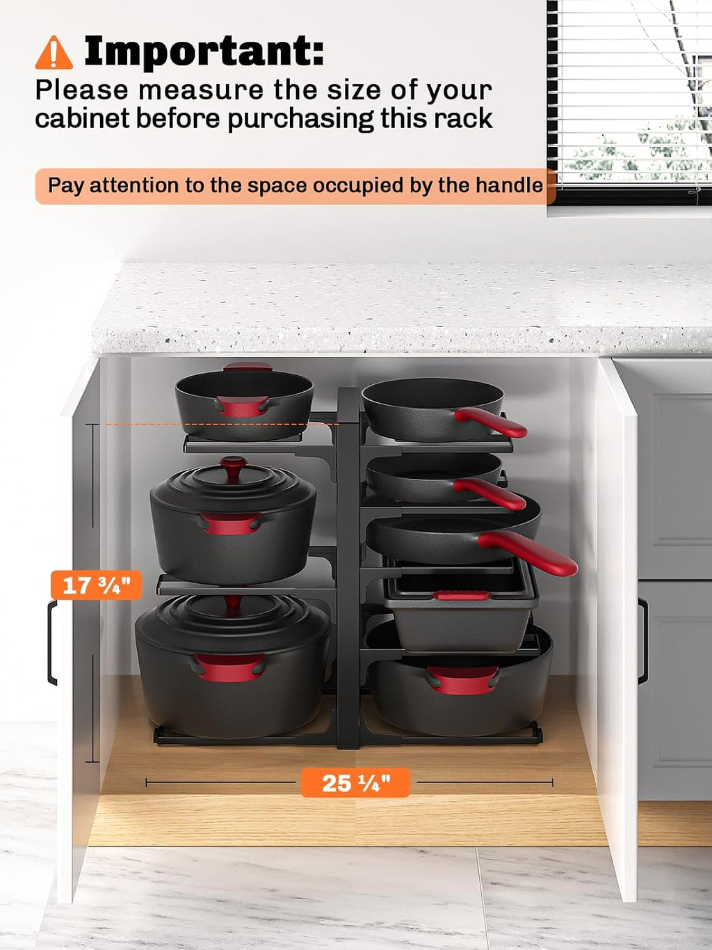 8-Tier Heavy Duty Pots and Pans Organizer