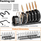 Expandable Pot Pan Lid Cabinet Organizers