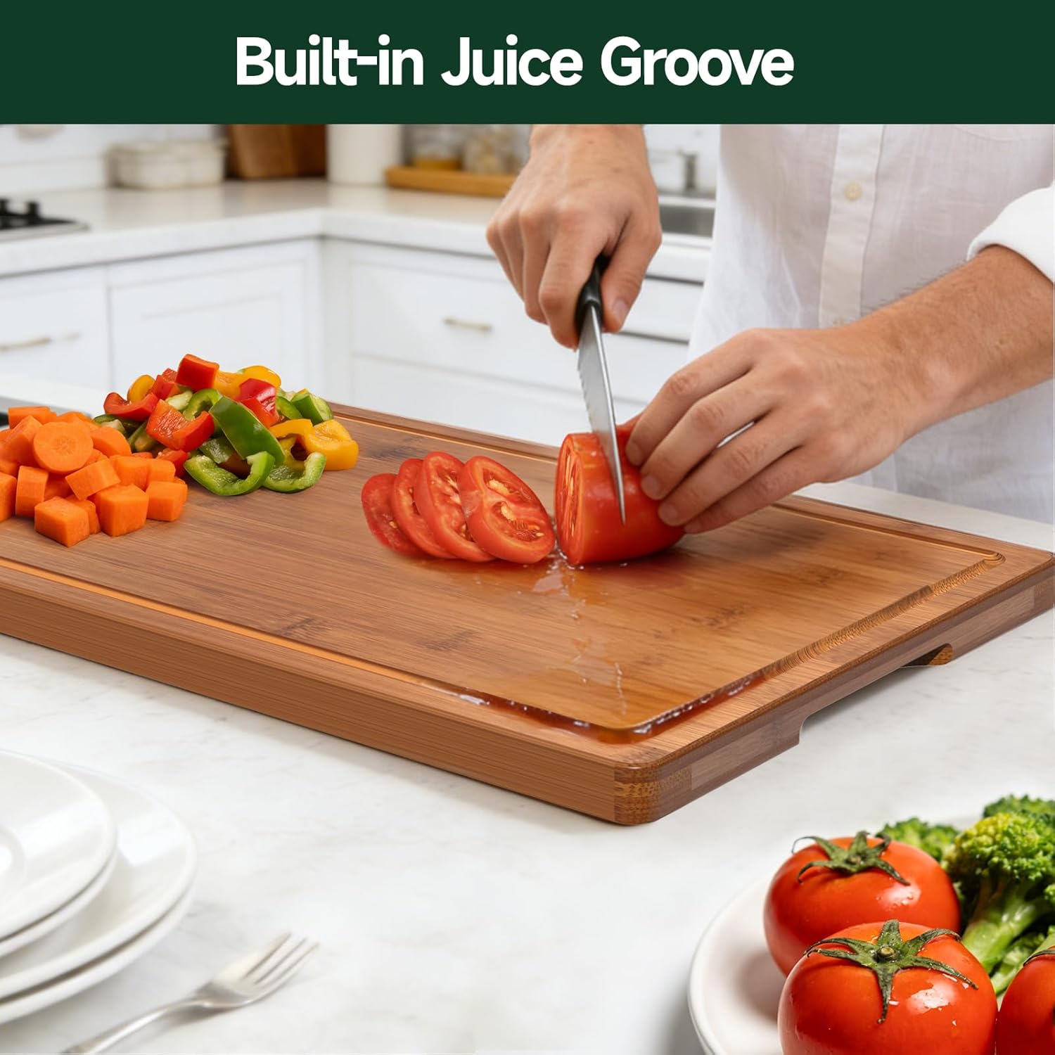 3-Piece Crack-Resistant Wood Cutting Boards