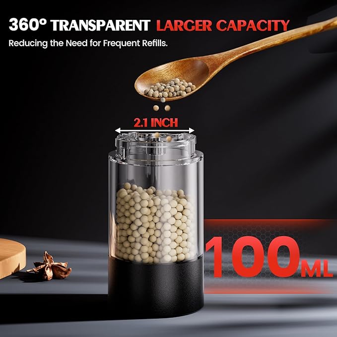 2PC Electric Salt and Pepper Grinder Set