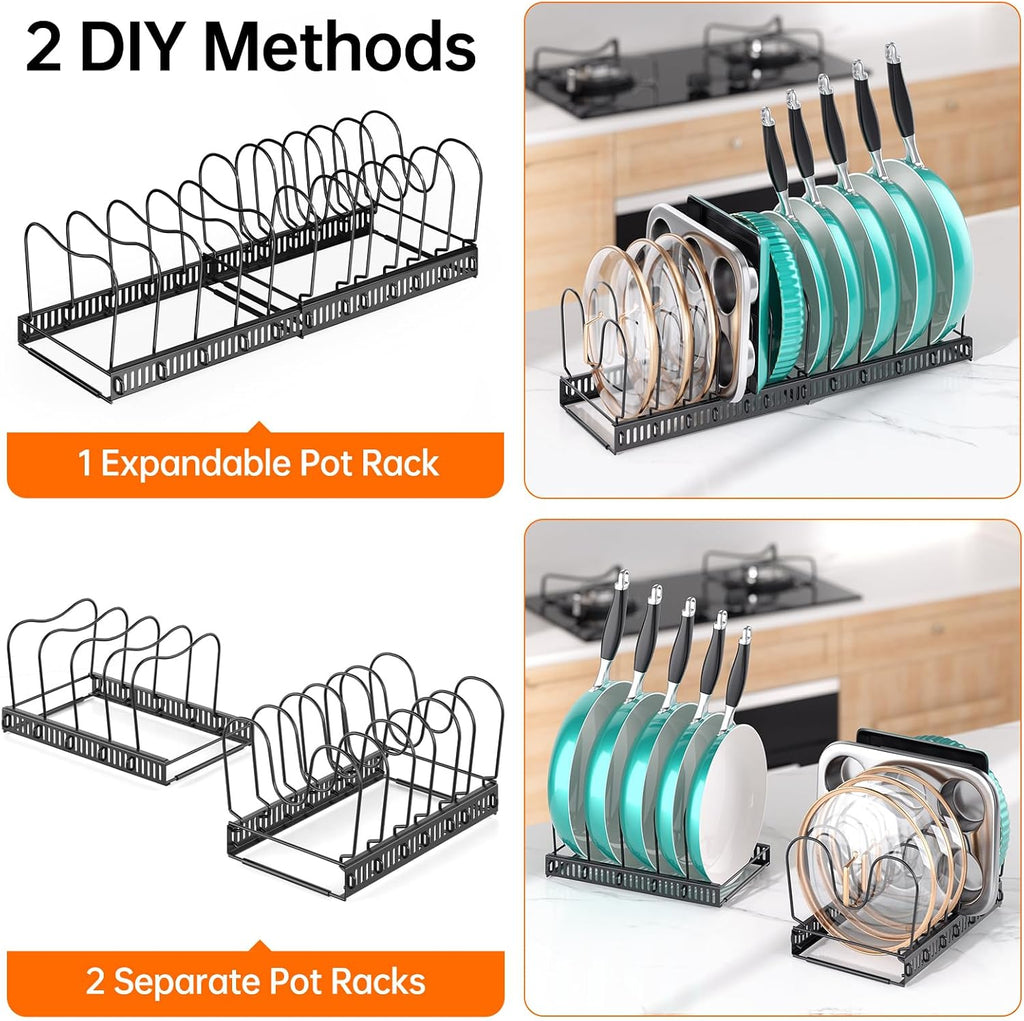Expandable Pot Pan Lid Cabinet Organizers