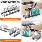 Expandable Pot Pan Lid Cabinet Organizers
