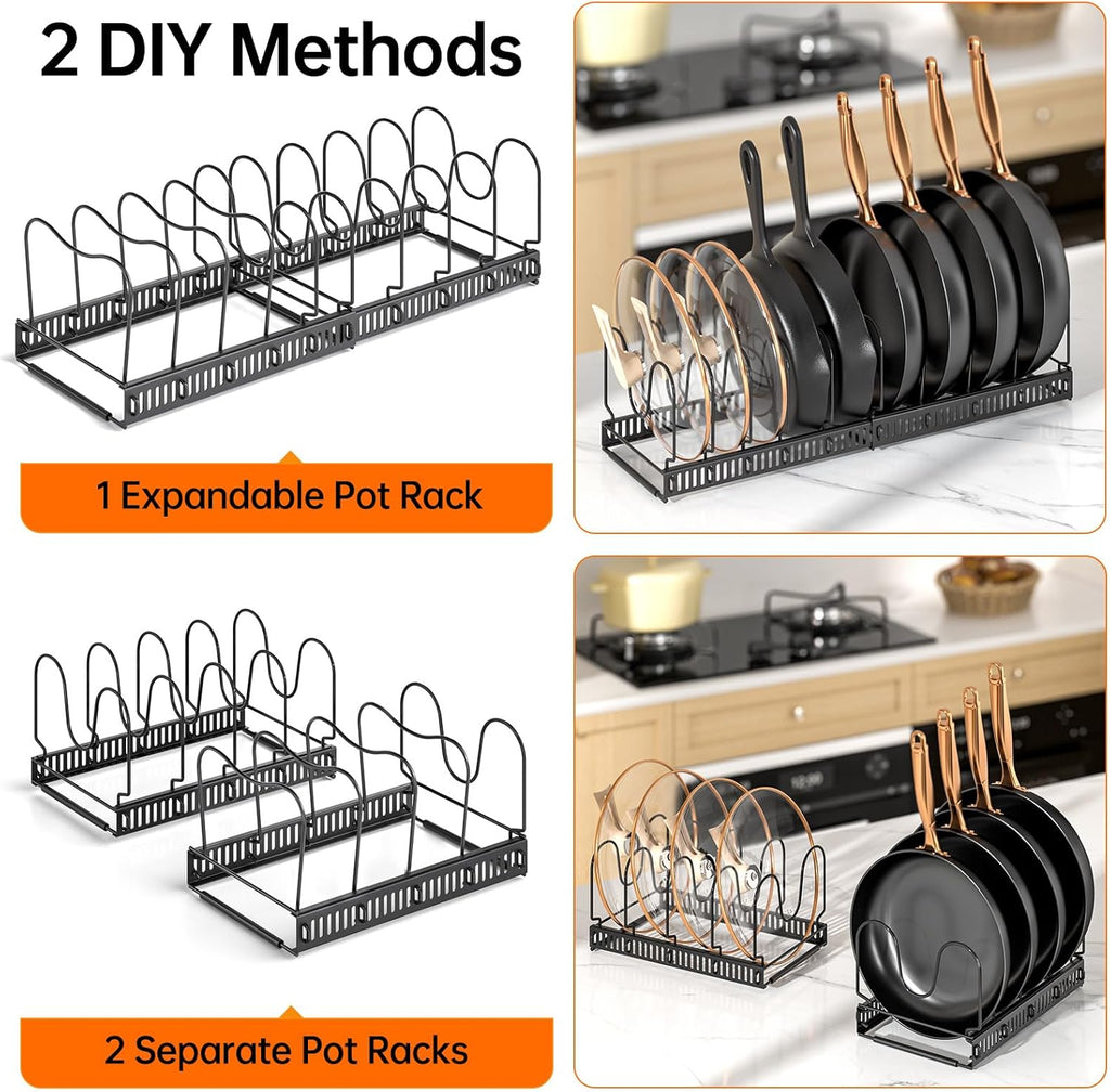 Expandable Pot Pan Lid Cabinet Organizers