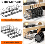 Expandable Pot Pan Lid Cabinet Organizers