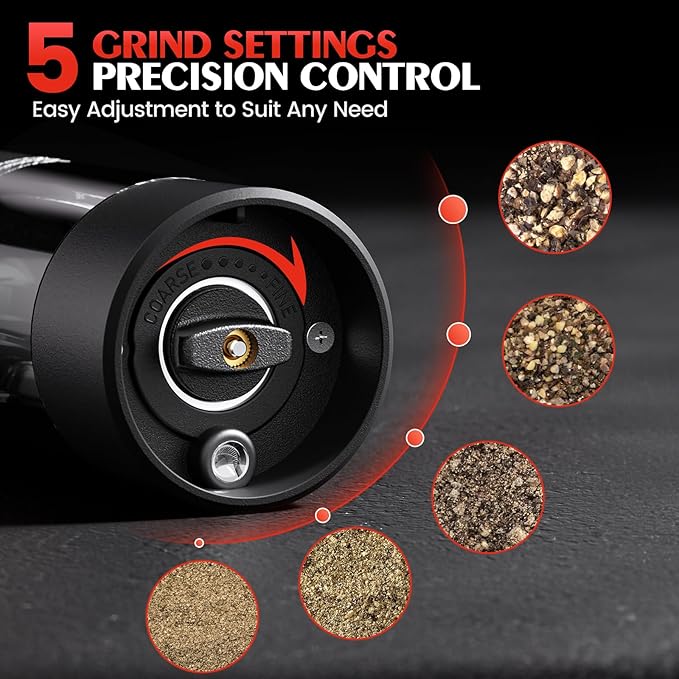 2PC Electric Salt and Pepper Grinder Set