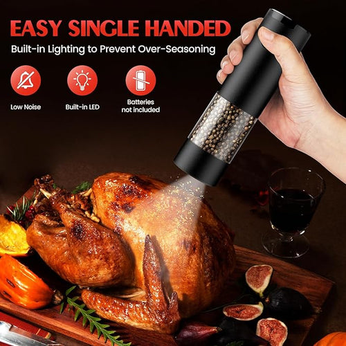 2PC Electric Salt and Pepper Grinder Set
