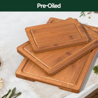 3-Piece Crack-Resistant Wood Cutting Boards