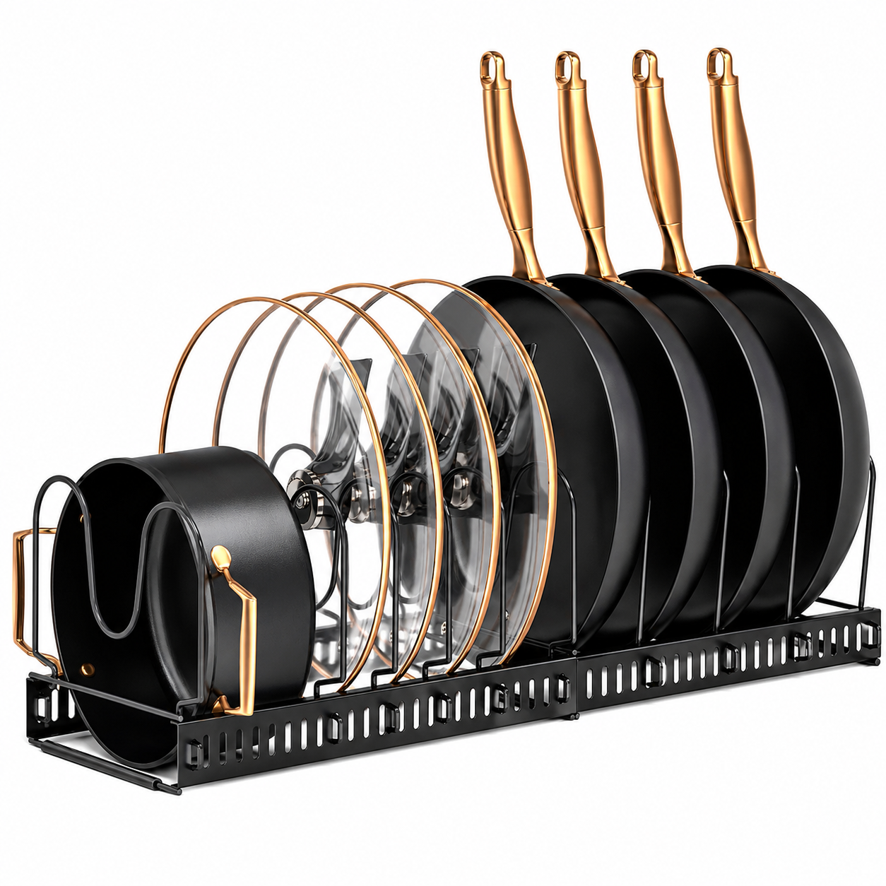 Expandable Pot Pan Lid Cabinet Organizers