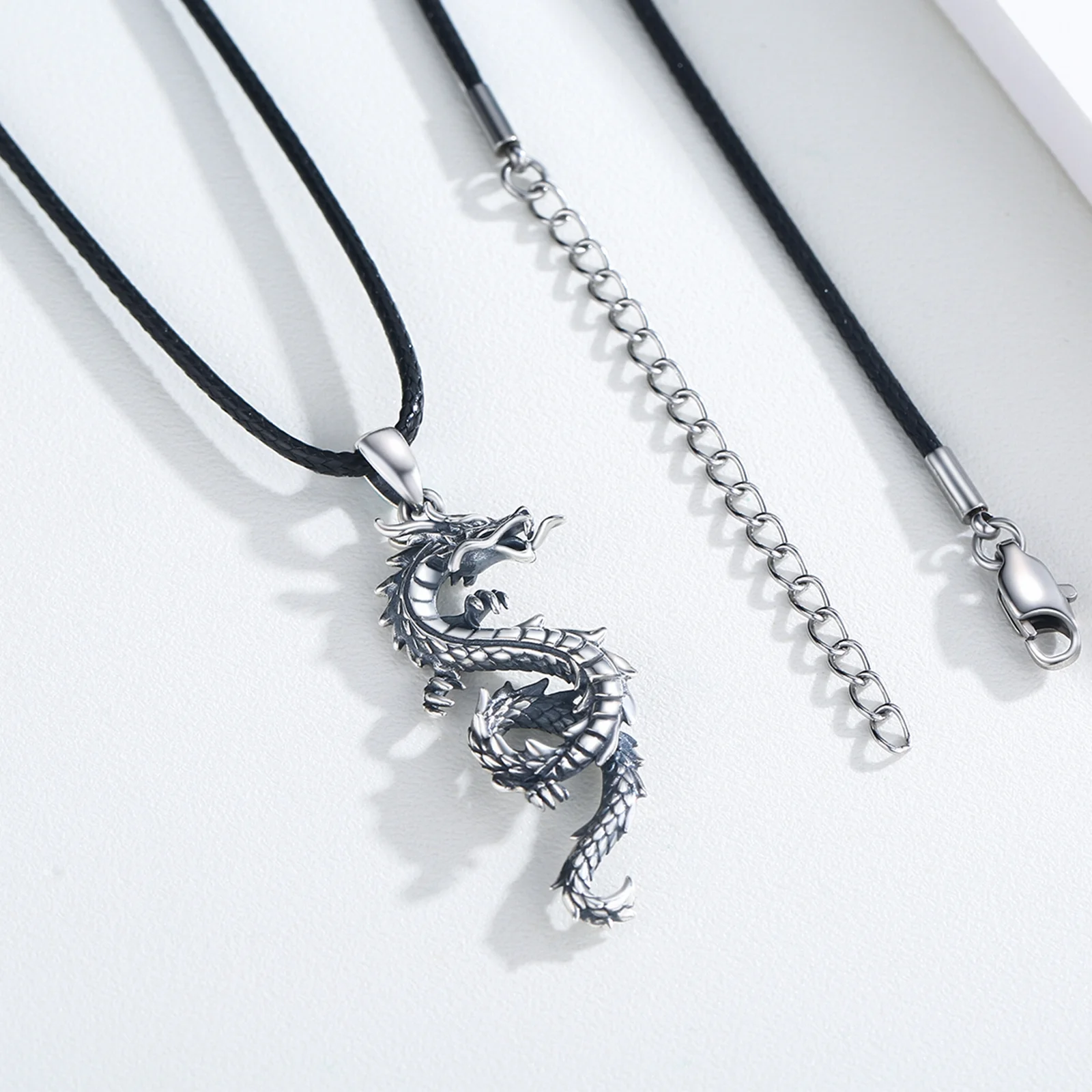 Dragon Necklace for Men 925 Sterling Silver Pendant Necklaces for Son Jewelry Birthday Gift - Image 8