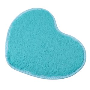 Fluffy Heart Shaped Rugs For Bathroom