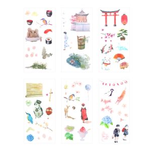 Japanese Cherry Blossom Sticker Set 6 Sheets