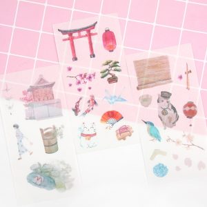 Japanese Cherry Blossom Sticker Set 6 Sheets
