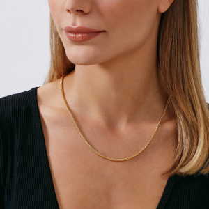 Gold Chain Necklace Collection - 14K Solid Yellow Gold Filled round Wheat/Palm Chain Necklaces for Women and Men with Different Sizes (2.5Mm, or 3.2Mm)