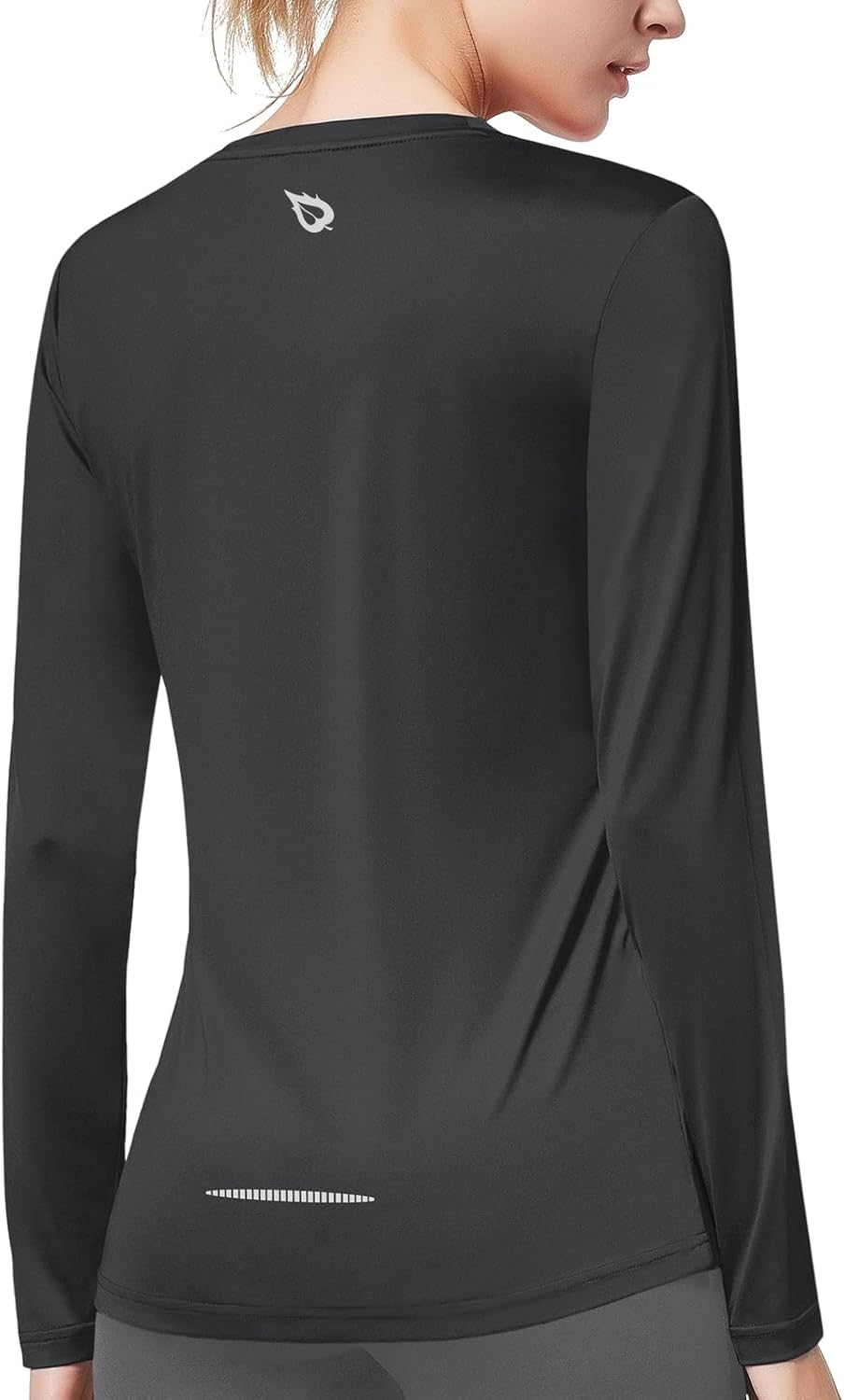 Long Sleeve Workout Tops for Women Running Shirts Quick Dry Athletic | Lightweight 4-Way Stretch, Outdoor Activewear, Moisture Wicking Breathable, Reflective Logo, Flatlock Seams, Tag-Free