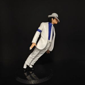 Michael Jackson Action Figure - Classic Moonwalk Pose, White Suit [Bagged], Singing Collectibles Toy, House Decoration, Souvenir Gift for Pop Music Lovers