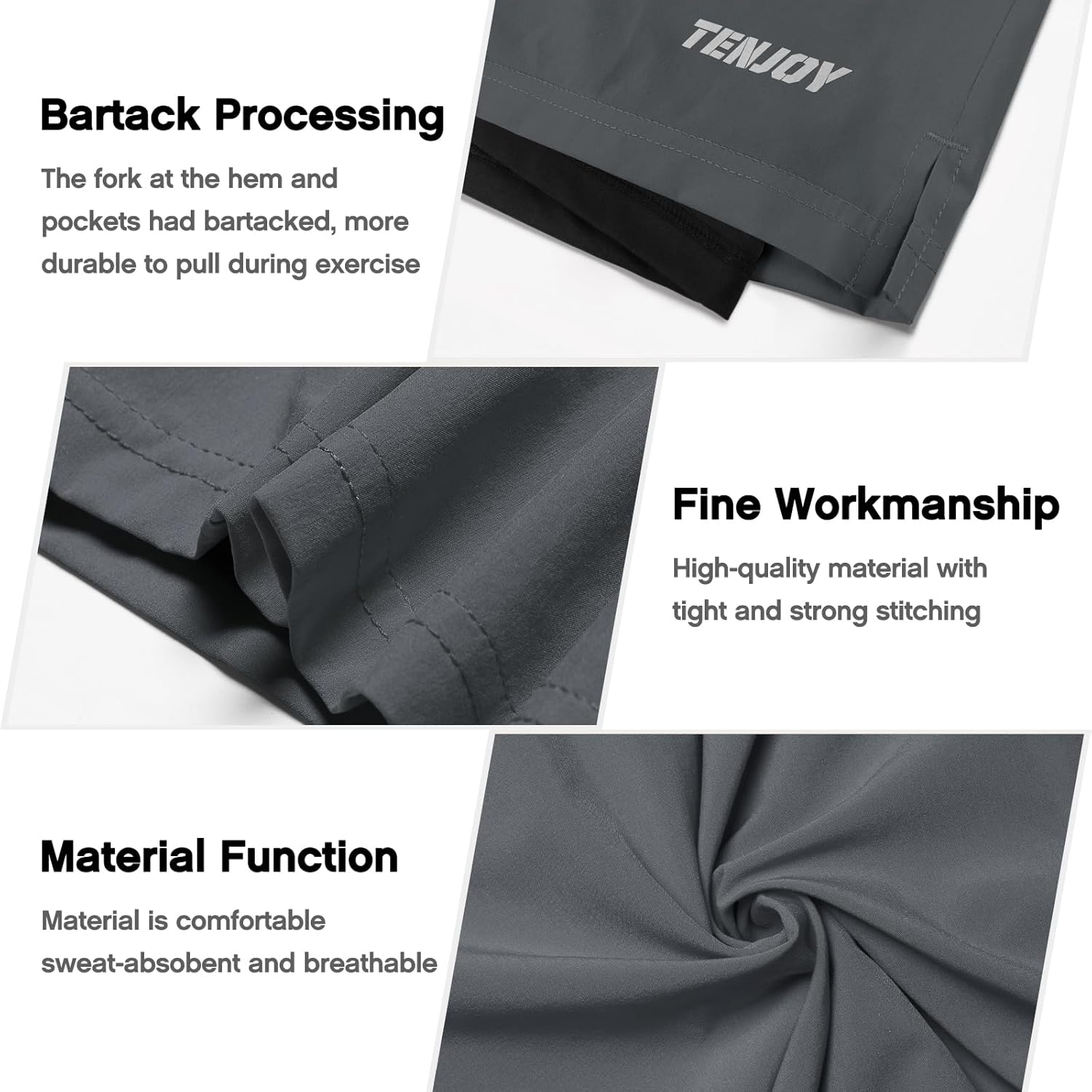 Men'S 2 in 1 Running Shorts 5 in or 7 in Quick Dry Gym Athletic Workout Shorts for Men with Phone Pockets - Image 5