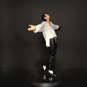 Michael Jackson Action Figure - Classic Moonwalk Pose, White Suit [Bagged], Singing Collectibles Toy, House Decoration, Souvenir Gift for Pop Music Lovers