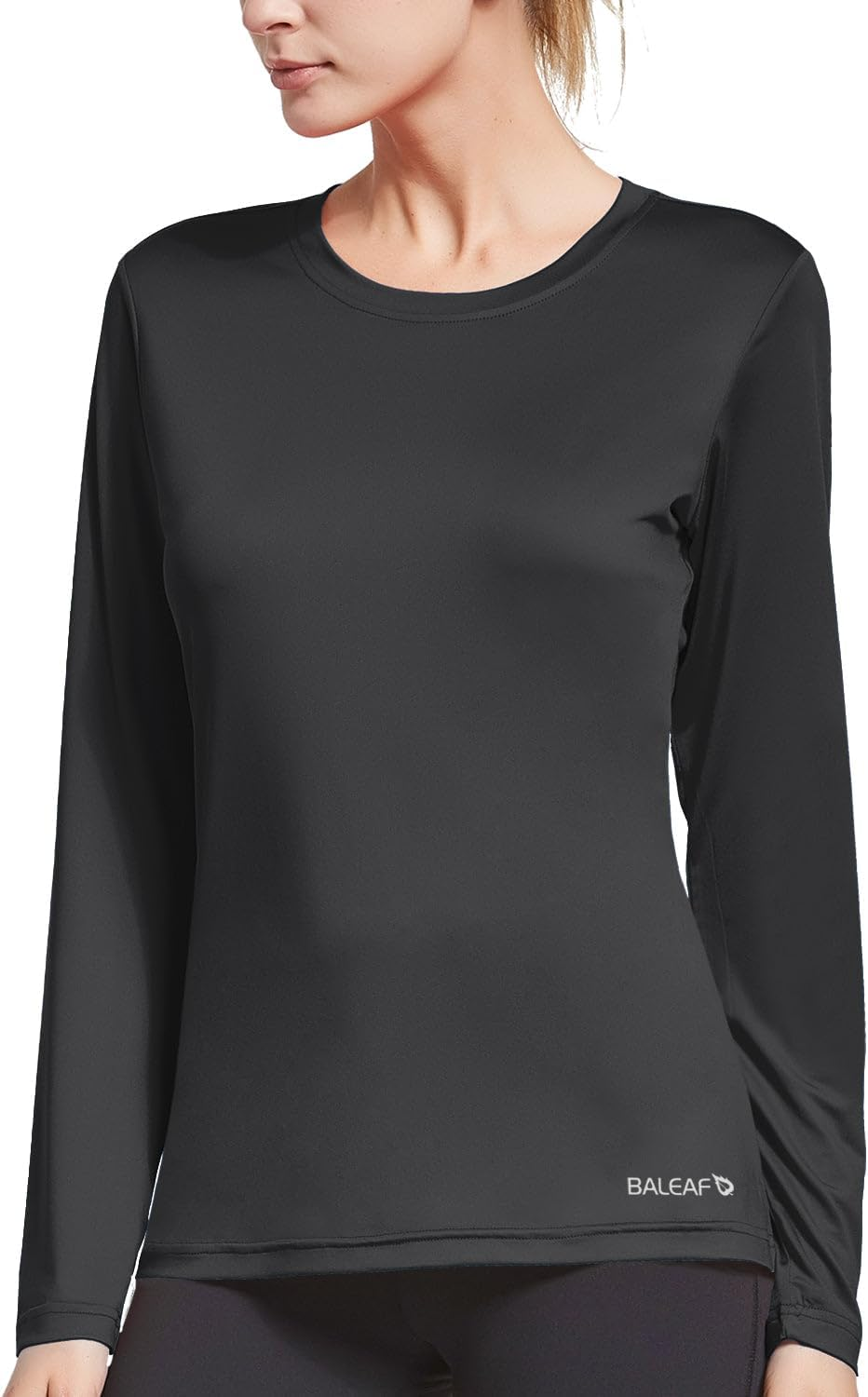 Long Sleeve Workout Tops for Women Running Shirts Quick Dry Athletic | Lightweight 4-Way Stretch, Outdoor Activewear, Moisture Wicking Breathable, Reflective Logo, Flatlock Seams, Tag-Free - Image 2