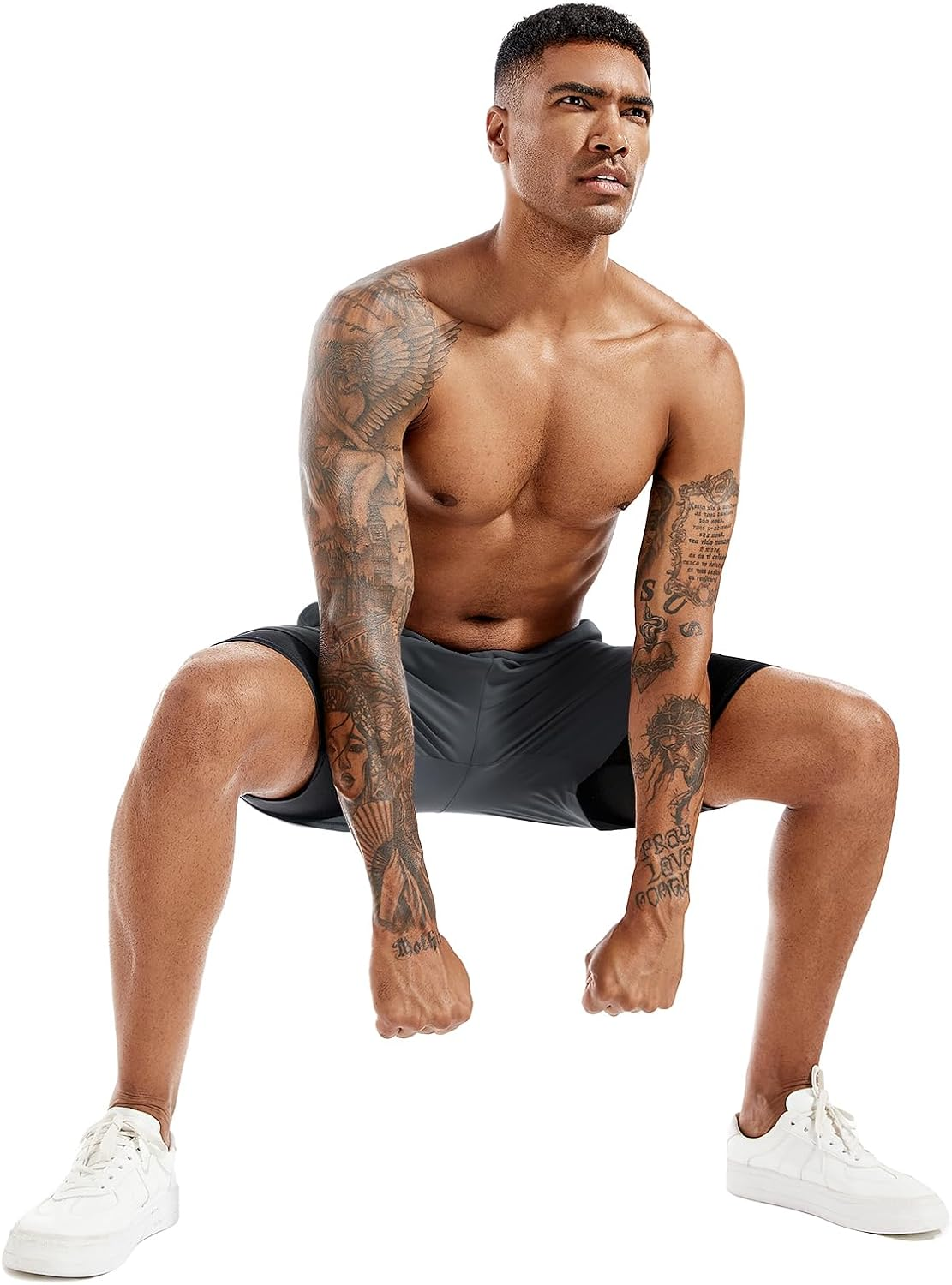 Men'S 2 in 1 Running Shorts 5 in or 7 in Quick Dry Gym Athletic Workout Shorts for Men with Phone Pockets - Image 7