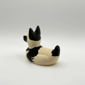 German Shepherd Dog Duck 3D Printed Shepherd Duck Figurine Cute Animal Mashup Gift Dog Lover Decor Desk Ornament 2.5" X 2.5" X 2.5" Matte Textured PLA Plastic Collectible