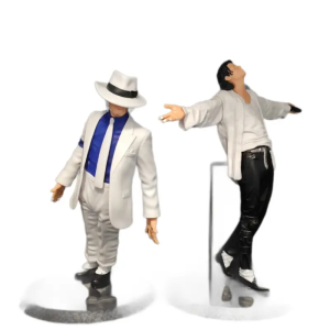 Michael Jackson Action Figure - Classic Moonwalk Pose, White Suit [Bagged], Singing Collectibles Toy, House Decoration, Souvenir Gift for Pop Music Lovers