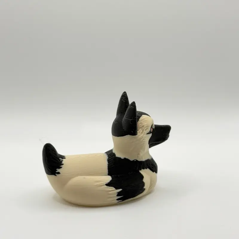German Shepherd Dog Duck 3D Printed Shepherd Duck Figurine Cute Animal Mashup Gift Dog Lover Decor Desk Ornament 2.5" X 2.5" X 2.5" Matte Textured PLA Plastic Collectible - Image 6